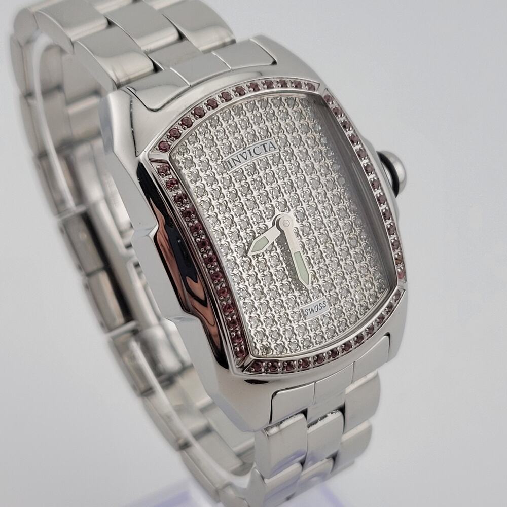 [RARE] Invicta Lupah Swiss Diamond Stainless Steel Ladies Watch 4152 29mm